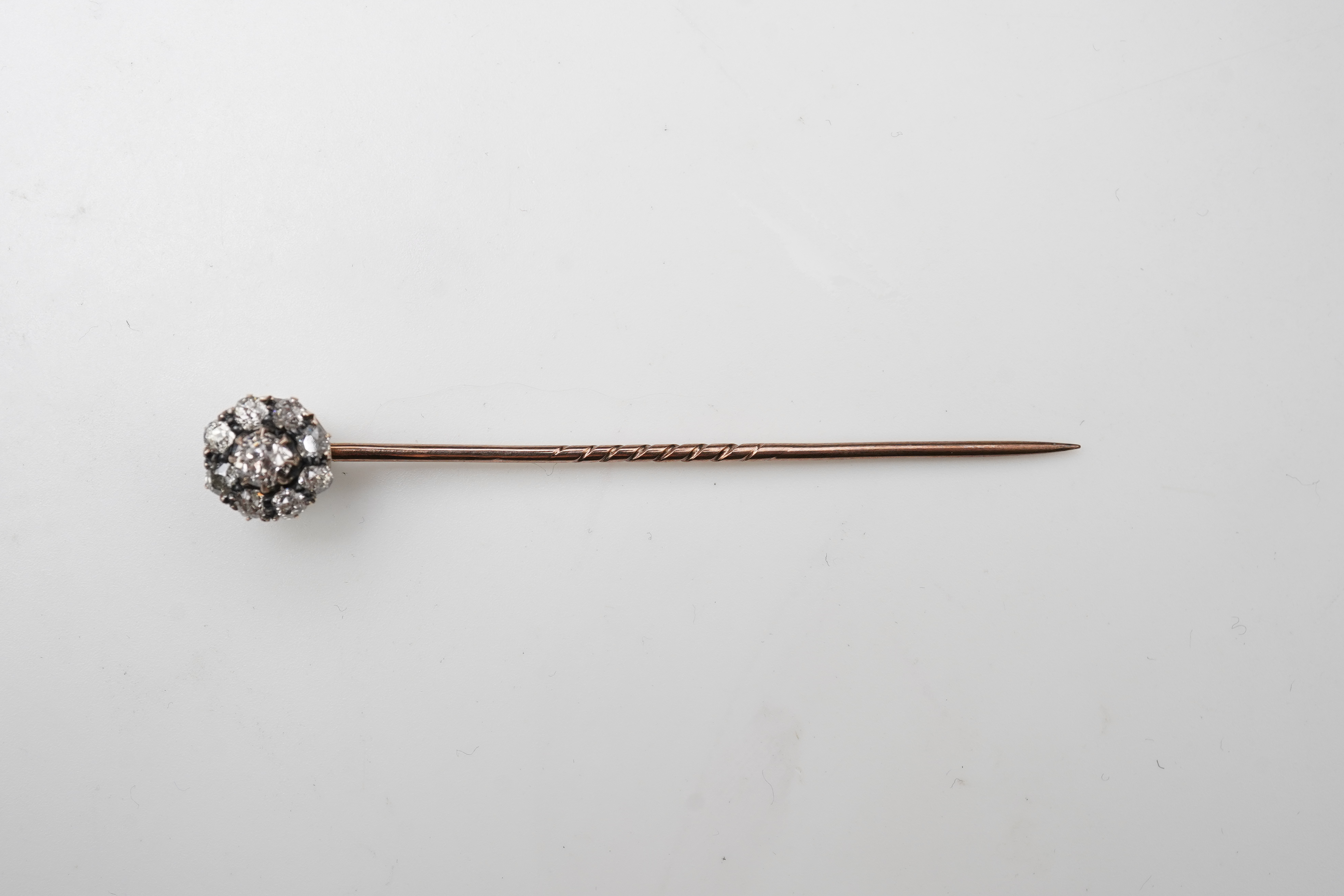 A diamond stick pin, late 19th century